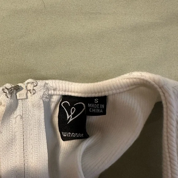 COPY - Windsor White Crop Tank Top - Picture 2 of 2